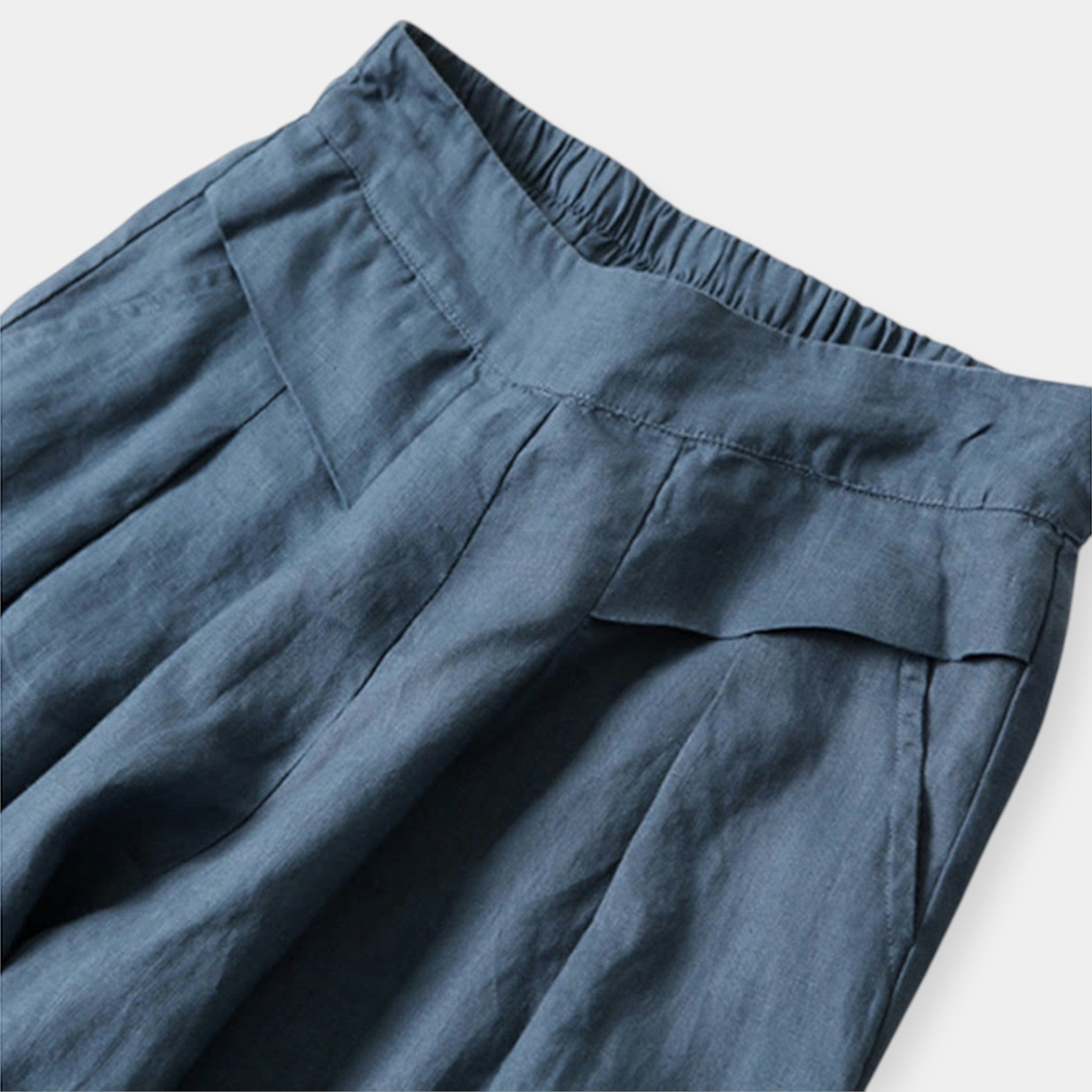 Φαρδύ Λινό Παντελόνι