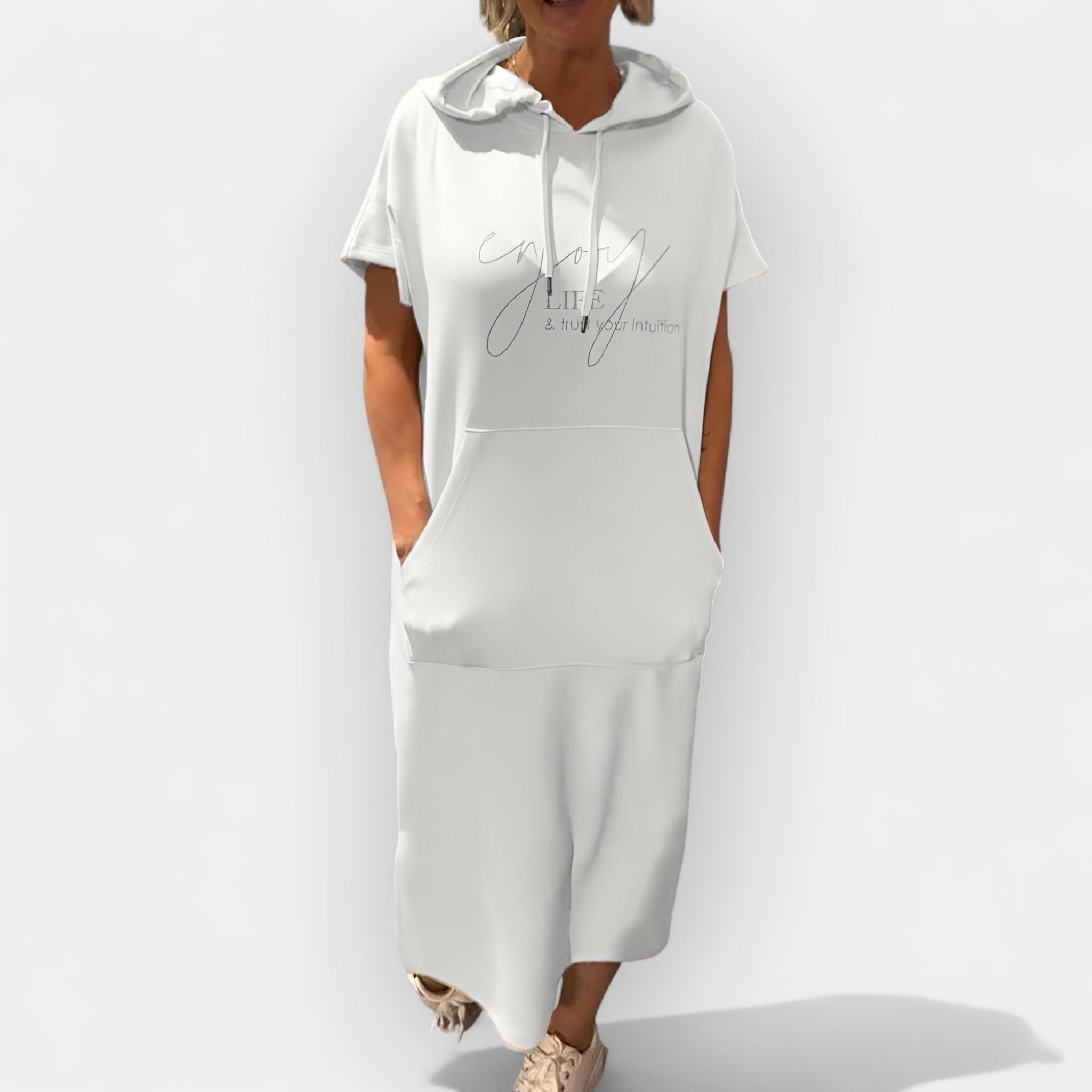 Φούτερ Φόρεμα Με Κουκούλα