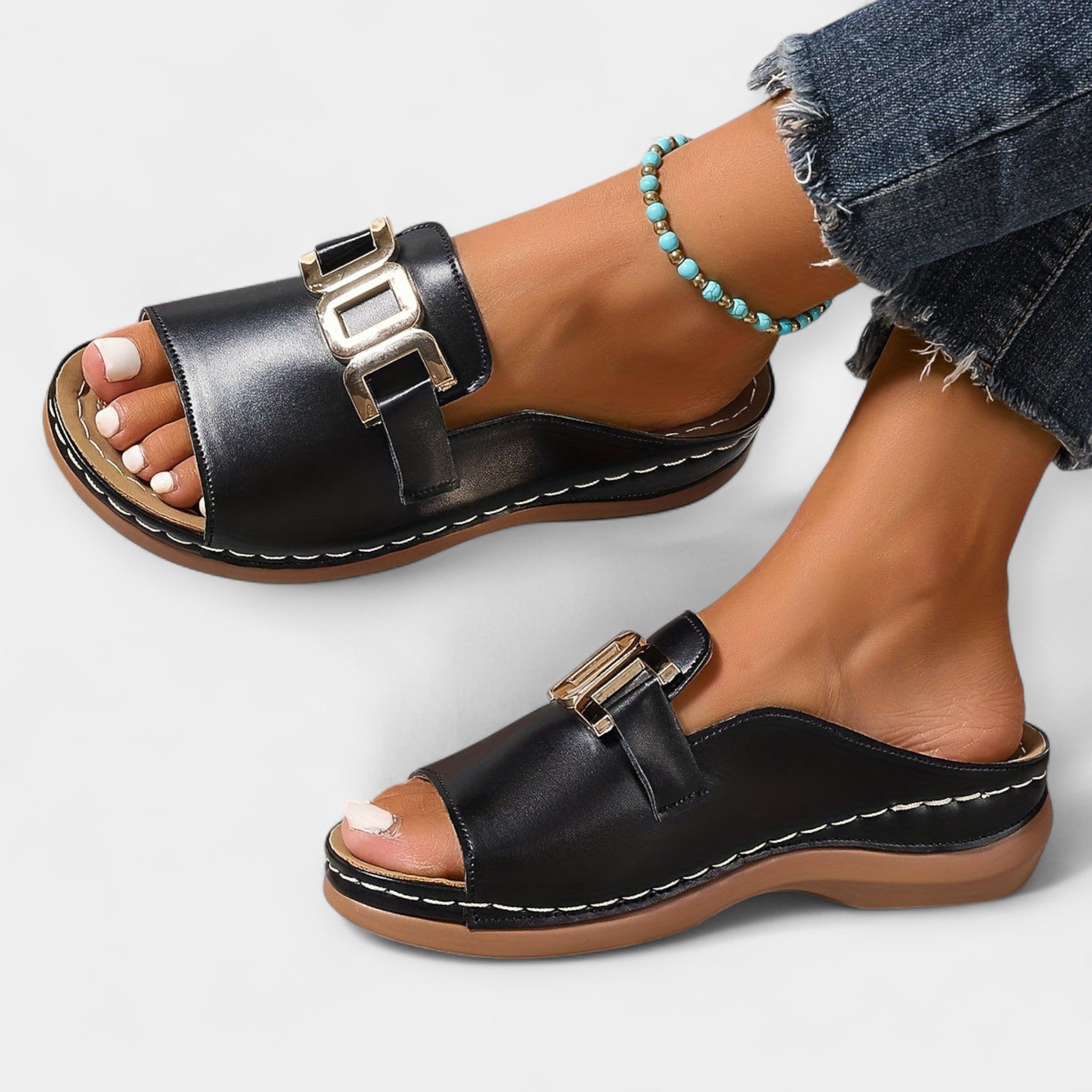 Ανατομικά Σανδάλια με Δέρμα