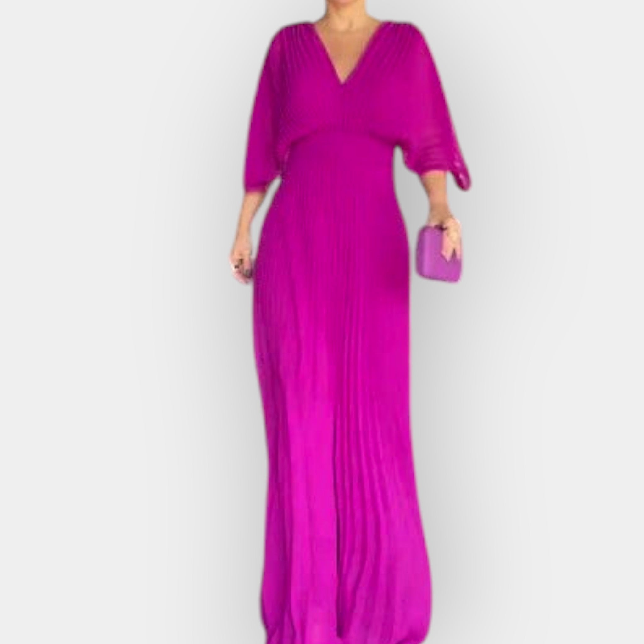 Πλισέ Φόρεμα με Κομψή Γραμμή