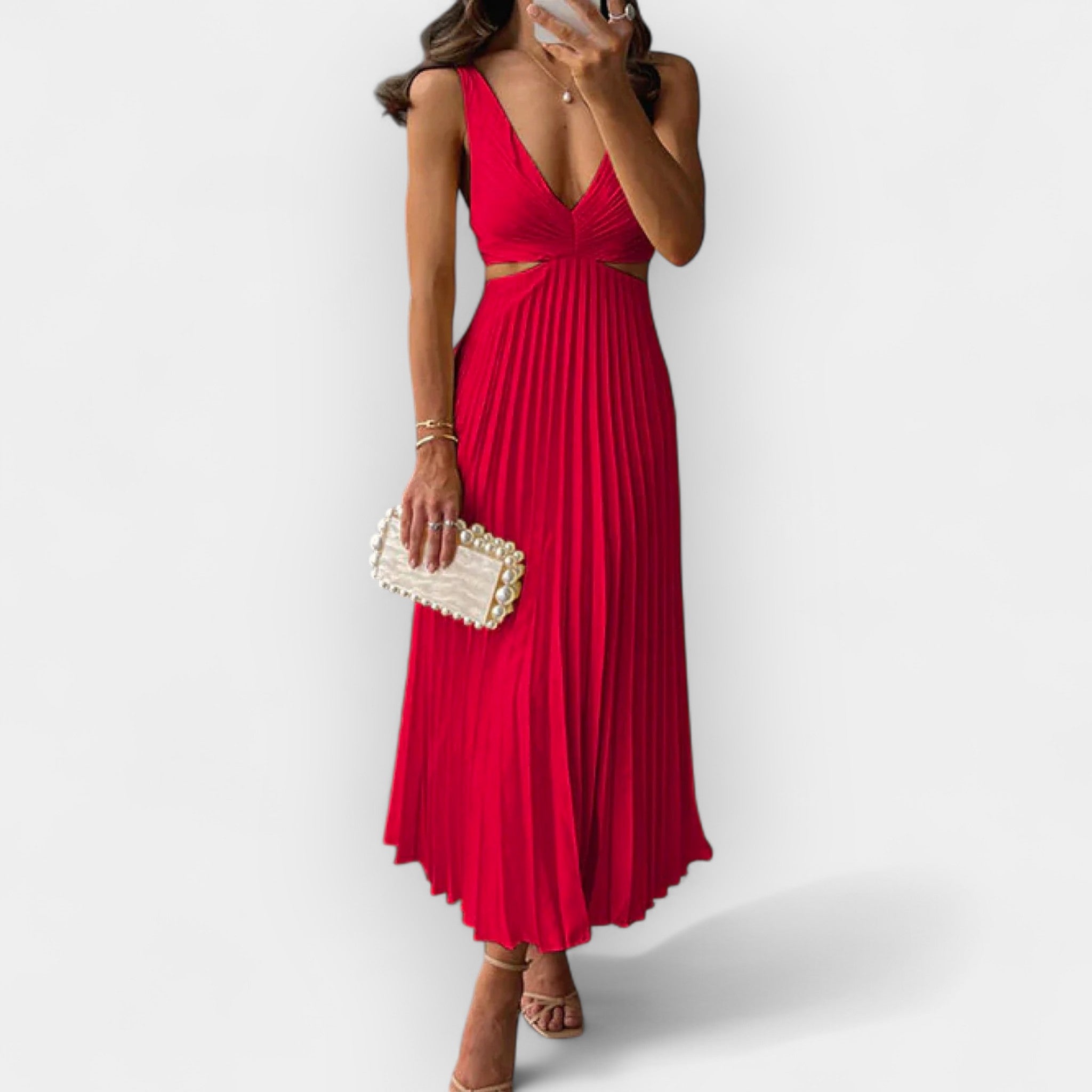 Σατέν Μίντι Φόρεμα