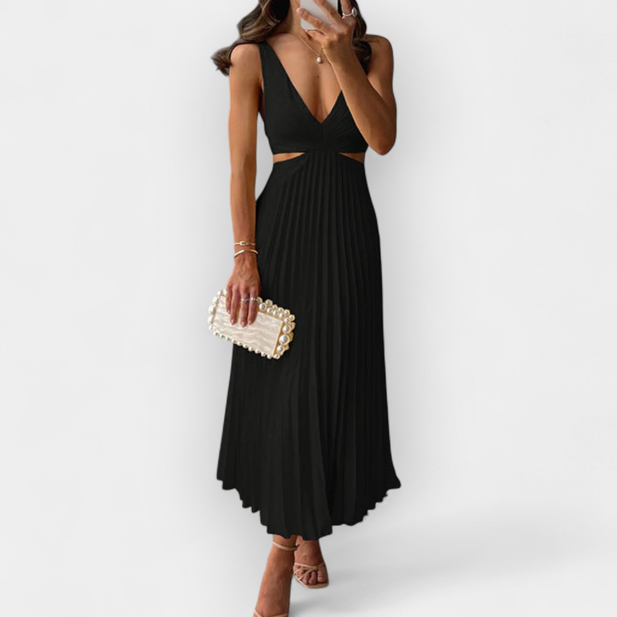 Σατέν Μίντι Φόρεμα