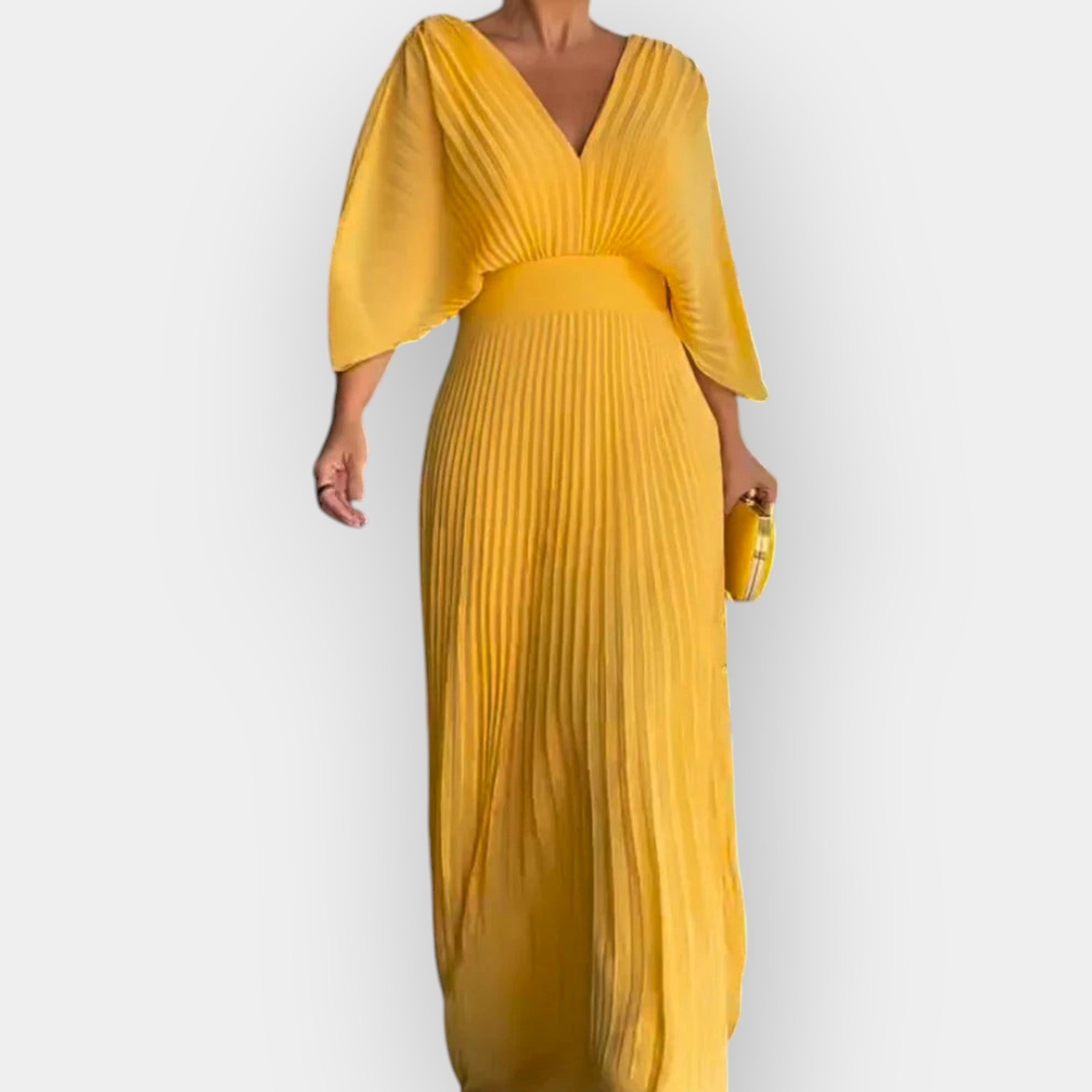 Πλισέ Φόρεμα με Κομψή Γραμμή