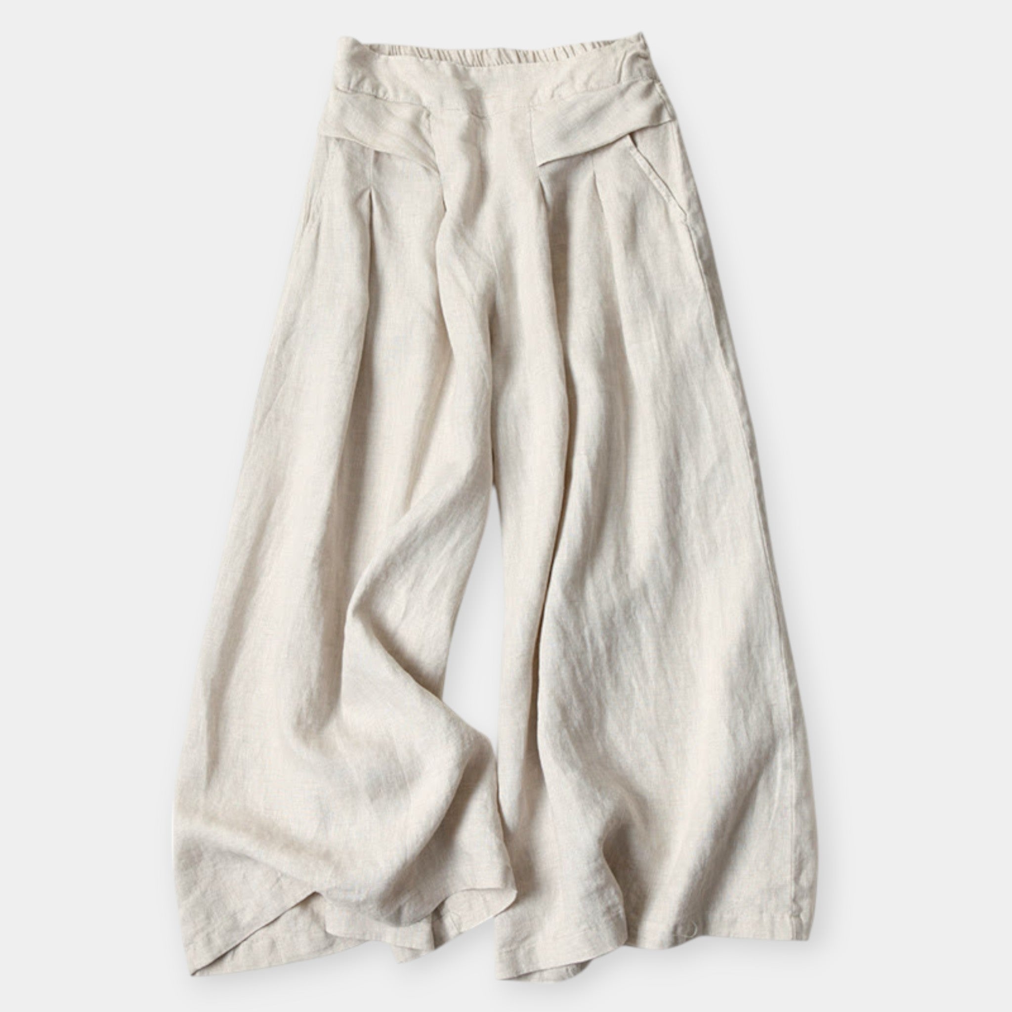 Φαρδύ Λινό Παντελόνι