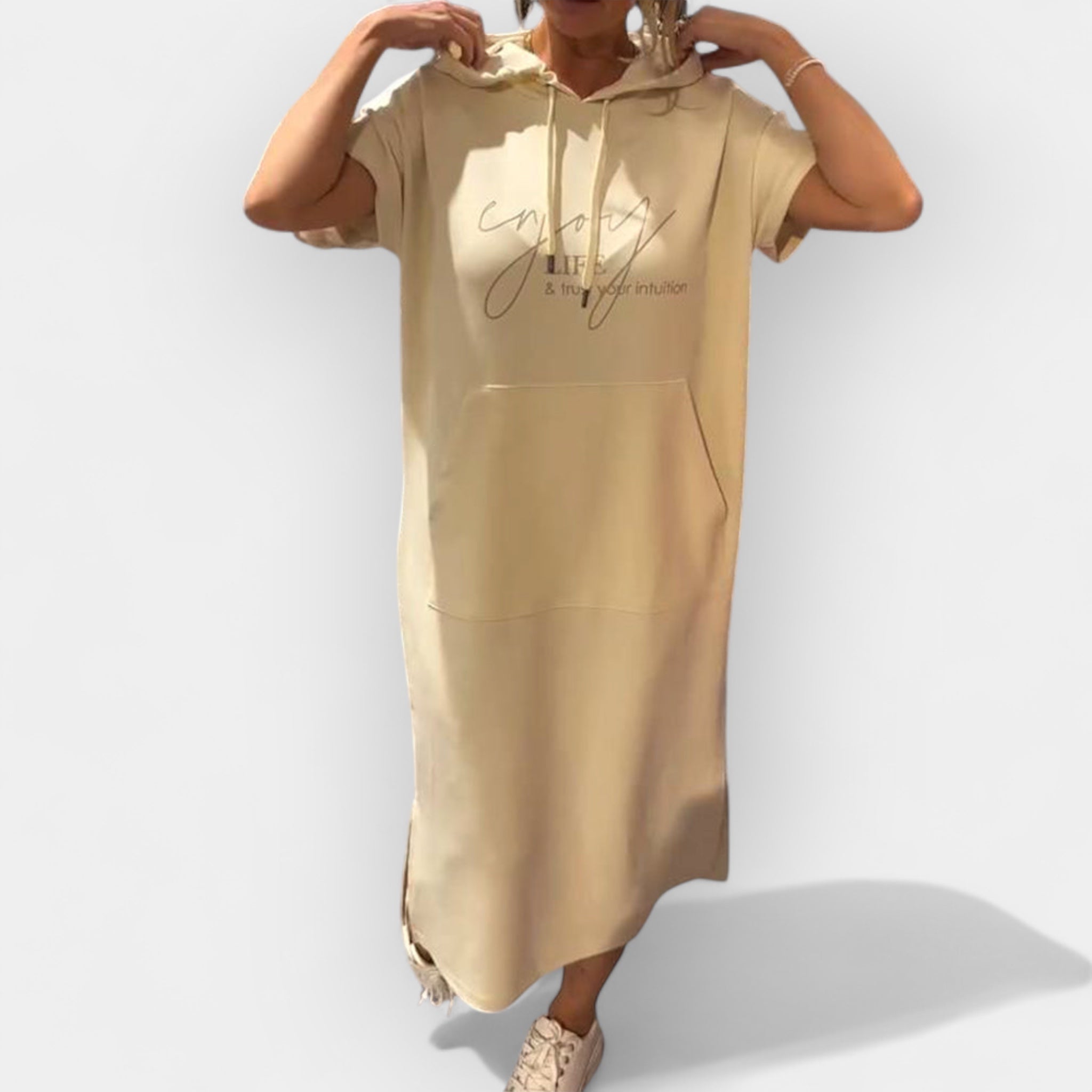 Φούτερ Φόρεμα Με Κουκούλα