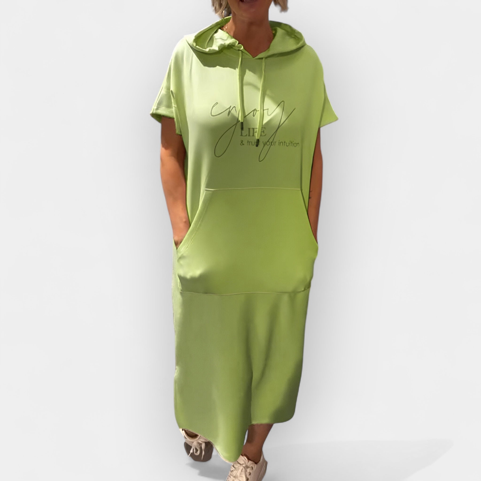 Φούτερ Φόρεμα Με Κουκούλα