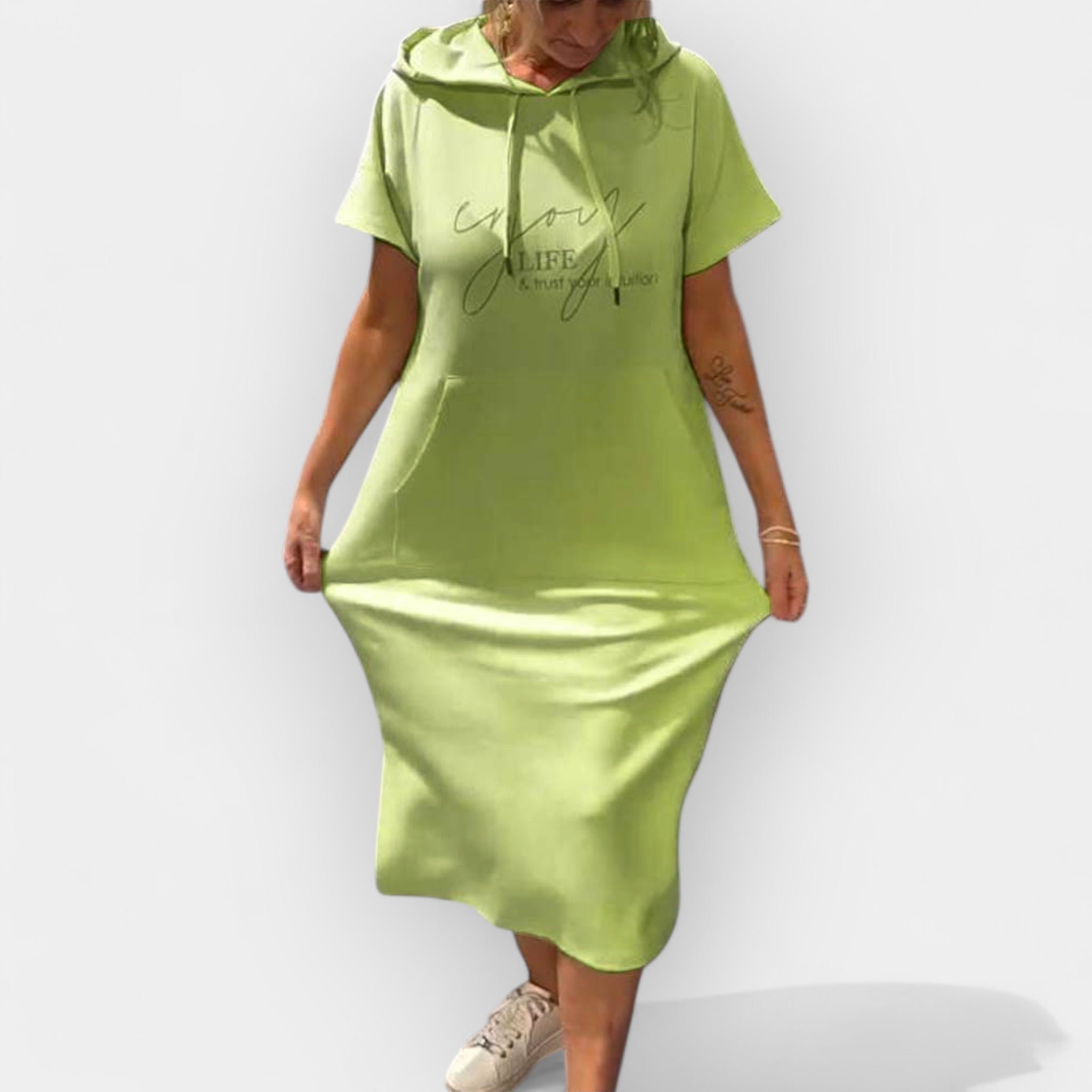 Φούτερ Φόρεμα Με Κουκούλα