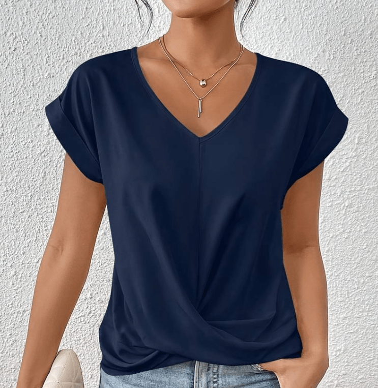 Luna | Tummy tucking V - neck top - DWOD4 - BB632018 - MOOD Melbourne